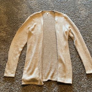 Maurice’s Size Small Tan Glitter Cardigan
